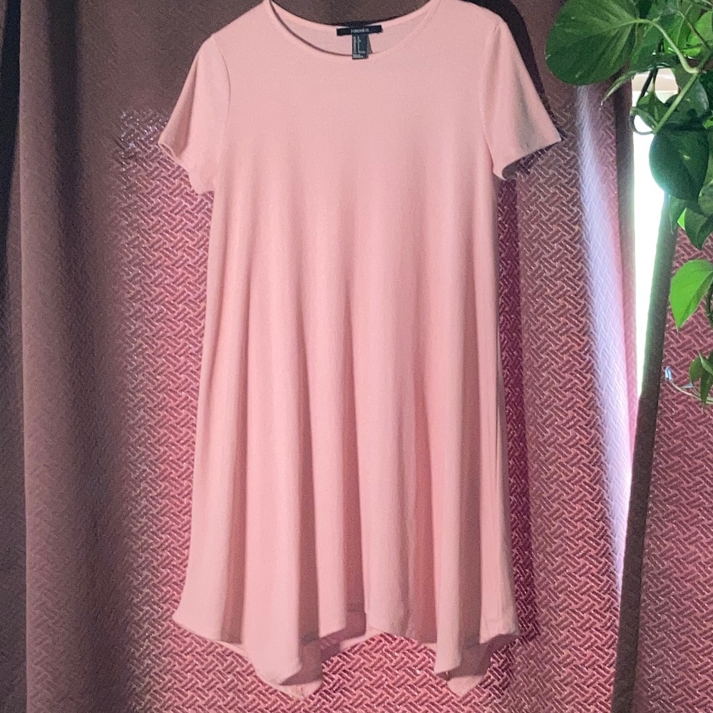 Dusty Rose Pink Forever 21 T-Shirt Dress, Sz Women’s S